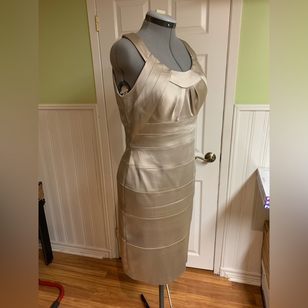 Jax golden tone bodycon midi dress